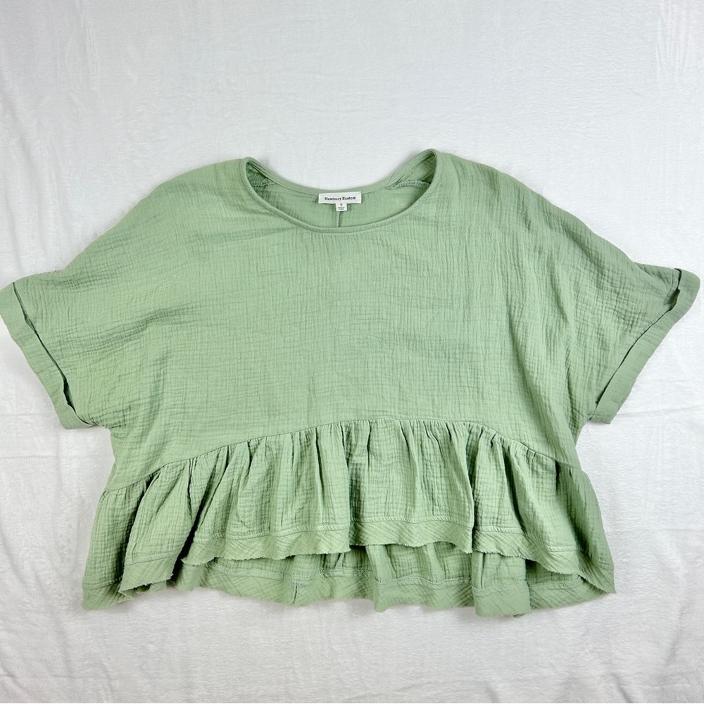 Newbury Kustom Green Short Sleeve Top
